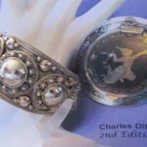 Siam Sterling Silver Wide Cuff Bracelet "Rare"